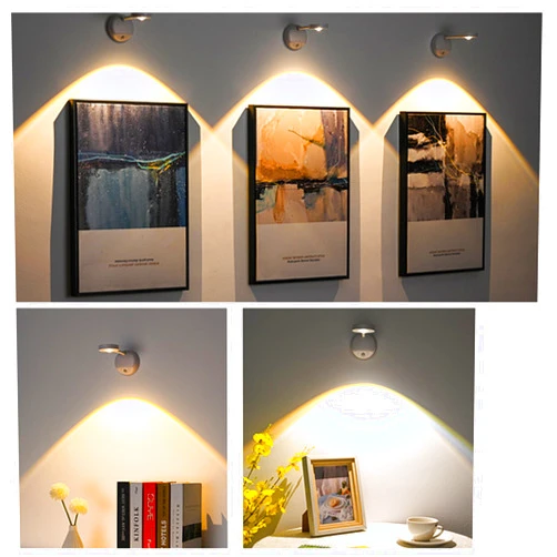 Xcvoc Picture Light Battery Operated Art Lighting for Paintings Wireless Remote Control Display Wall Sconce Lights with Timer and Dimmable for Wall Painting,Frame, Portrait,Dart Board,Rechargeable