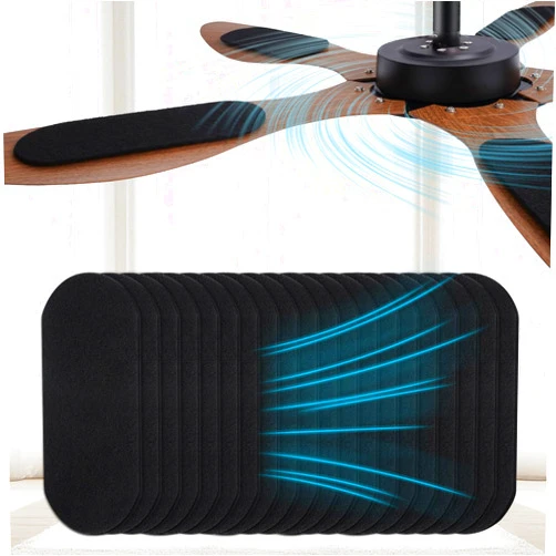 XINCLING 20 Pack Ceiling Fan Filters for Blades, 95% Activated Unscented Coconut Shell Carbon Filter, Ceiling Fan Air Purifier Pads for Common Household Contaminants, Unscented, Easy to Stick, Clean