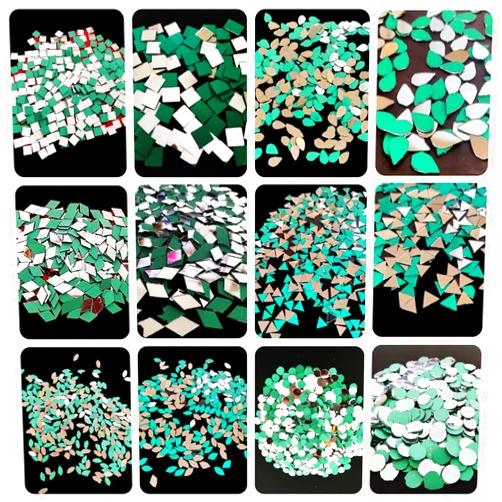 Teraiya's 12 Shape Mirrors for lippan Art and Art Craft Work (1200 Pcs)