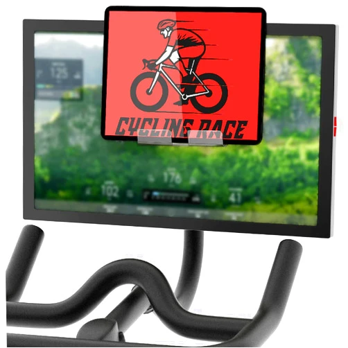 DoublePlus Tablet Holder Compatible with Peloton Bike & Bike Plus & Tread & Row, Holder for iPad, Tablet Stand, Compatible with Myx Fitness bike, Mount for Kindle and eReader, Accessories for Home Gym
