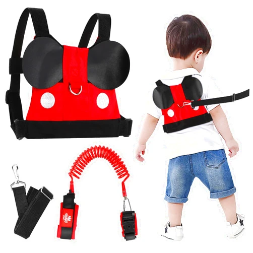 Lehoo Castle Toddler Leash for Walking, Baby Leashes for Toddlers Boys, Kid Harness with Leash, Child Safety Leash Anti Lost Wrist Link (Mickey)