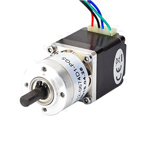 STEPPERONLINE 5:1 Planetary Gearbox Dual Shaft Nema 11 Stepper Motor 0.67A 4-wires DIY Robot