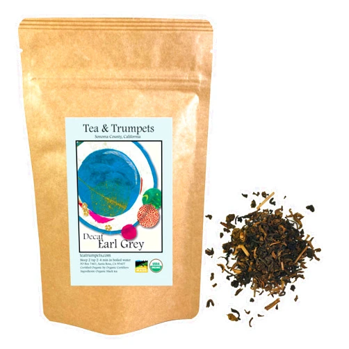 Tea & Trumpets USDA Organic Decaf Earl Grey Loose Leaf Tea - 1 Pound (16 oz)