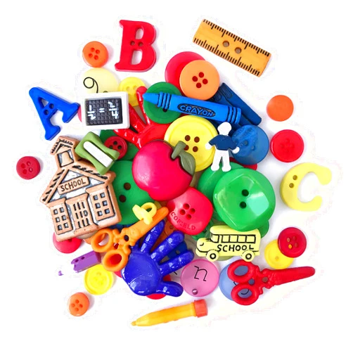Buttons Galore and More Collection Round Novelty Buttons & Embellishments Based on Variety of Themes, Holidays and Seasons for DIY Crafts, Scrapbooking, Sewing, Cardmaking and other Projects – 50 Pcs