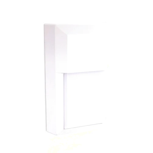 CORAMDEO Commercial Residential Outdoor Sconce Wall Pack Light, Wet Location, Built in LED Color Select Switch for 3K / 4K / 5K, 1250 Lumens, White Cast Aluminum with White PC Lens