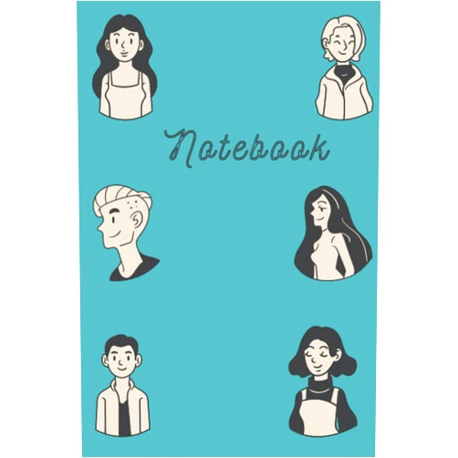 CoolArts Media Notebook: Cool Styled Colorful Blank Lined Notebook