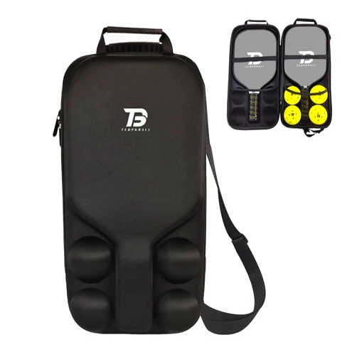 TEBPKBALL Pickleball Bag Pickleball Sling bag, Adjustable Portable Pickleball bag for Men & Women，Holds 2 Paddle & 4 Balls，EVA Pickleball Paddle Bag Pickleball Rackets Bags