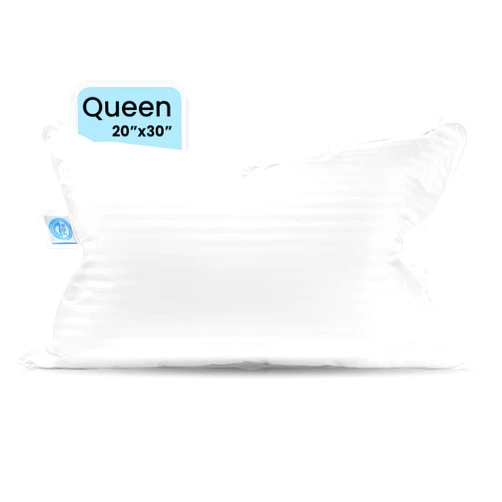 East Coast Bedding Balanced Dream 50/50 Goose Feather Down Queen Pillow 20x30 Inch Medium Support with 100% Cotton Shell – Single Pack