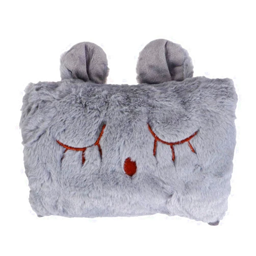 MILISTEN Cute Hot Water Bottle Grey Portable Plush Rabbit Rechargeable Electric Hot Water Heating Bottle Plush Bunny Hand Warmer Cushion
