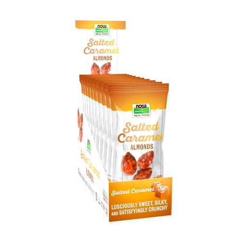 NOW Foods, Salted Caramel Almonds, Crafted in Small Batches, 10 Single Packets