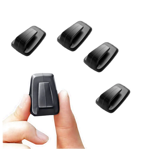 WSIWZAI Car Hooks, Auto Sticker Hook for Car, Vehicle Adhesive Hanger, Mini Hooks for Dashboard, Keys, USB Earphone Cable Holder (Black, 4 Pack)