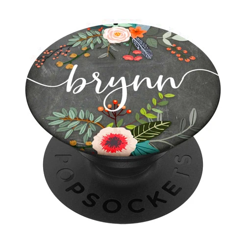 Brynn Personalized Girls & Womens Name Gifts Brynn - Cute Rustic Floral Personalized Name PopSockets PopGrip: Swappable Grip for Phones & Tablets