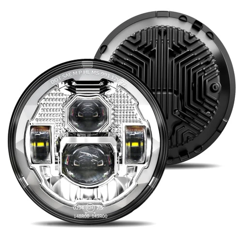 HWSTAR 2023 Upgraded 1000% Bright Anti-glare 7 Inch Led Headlights Round Compatible with Jeep Wrangler JK JKU TJ LJ toyota Austin buick MG Nissan Subaru volvo Honda etc DOT H6024 Hi/Low Sealed Beam