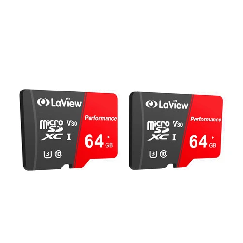 LaView 64GB Micro SD Card 2 Pack, Micro SDXC UHS-I Memory Card – 95MB/s,633X,U3,C10, Full HD Video V30, A1, FAT32, High Speed Flash TF Card P500 for Computer with Adapter/Phone/Tablet/PC