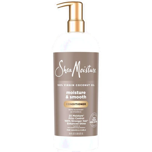 SheaMoisture Conditioner, Moisture & Smooth for Wavy, Curly Hair Strengthening & Frizz Control, 34 Oz Ea