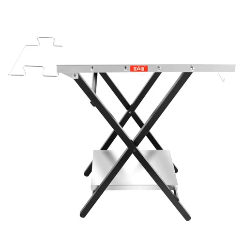 Feasto Outdoor Grill Table, Foldable Pizza Oven Stand & Griddle Stand with Garage Rack & Tissue Holder, Folding Outdoor Prep Table for Gathering and Party, 30