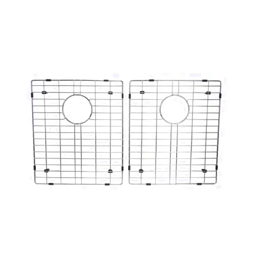 Starstar 50/50 Double Bowl Kitchen Sink Bottom Two Grids, Stainless Steel, 16