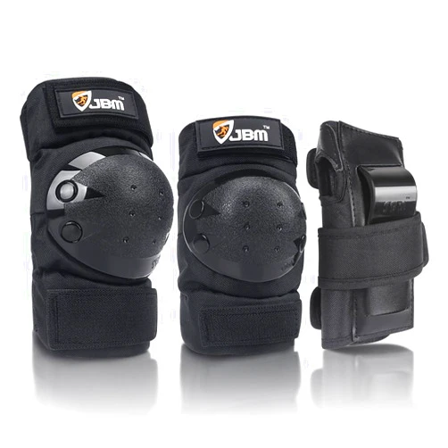 JBM Adult & Kids Knee Pads Elbow Pads and Wrist Guards for Inline Skating, Roller Skating, Skateboarding, Scootering