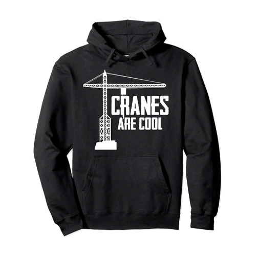 Cute Building Equipment Engineer Humor Designs Funny Crane Operator Gift Construction Tower Crane Kids Boys Pullover Hoodie