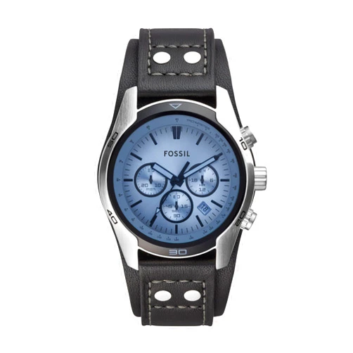 Fossil Men's Coachman Quartz Stainless Steel and Leather Chronograph Watch