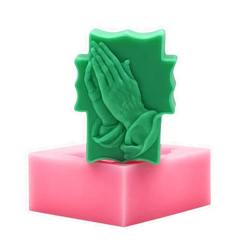 Monqui Molds Monqui Praying Hands Silicone Candle Molds Soap Molds Art Craft Molds Resin Molds