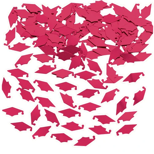 Creative Converting Graduation Caps Confetti, Burgundy