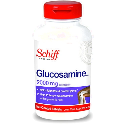 MUJERBAY Schiff Glucosamine 2000mg with Hyaluronic Acid (Pack of 4)