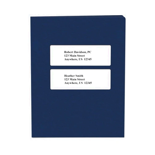 The Mines Press, Inc. Tax Return Software Folders Centered Double Windows with Pocket – 50 Pack