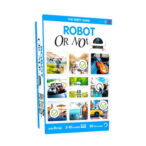 Mixlore Robot or Not | Image Association Game | Fun Family Game for Adults and Kids | Party Game | Ages 8+ | 3-10 Players | Average Playtime 20 Minutes | Made by Mixlore