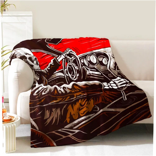 NuKuNsKf Skull Blanket Gifts for Men Boys Dad Women Girls Skeleton Lovers Kids Adults Birthday Christmas Halloween Presents Decor Bedroom Living Room Sofa Couch Soft Cozy Plush Throw 60