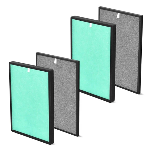 Zouhwaso PH950 Filter Compatible with Turonic PH950 4-in-2 Replacement Filter for Air Pur-ifier, Turonic PH950 Filters with H13 True HEPA, Cotton, Acti-vated Car-bon and Cold Catalyst, Set of 2