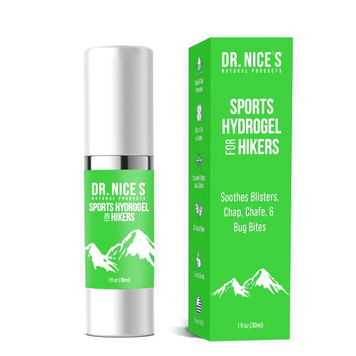 DR. NICE'S Sports Hydrogel - For Hikers | For Soothing Blister & Chafed Skin | For Chafe and Crack | All-Natural, Vegan | Soothe Calm Refresh