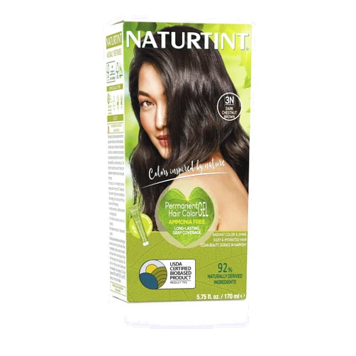 Naturtint Permanent Hair Color 3N Dark Chestnut Brown (Pack of 1), Ammonia Free, Vegan, Cruelty Free, up to 100% Gray Coverage, Long Lasting Results