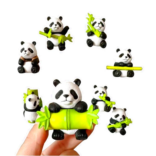 KUHPLOVE 8 PCS Panda Fridge Magnets- Bring The Cute and Funny Half of The Panda Refrigerator Magnet to Your Fridge with These Adorable and Educational Fridge Magnets (Panda Fridge Magnets)