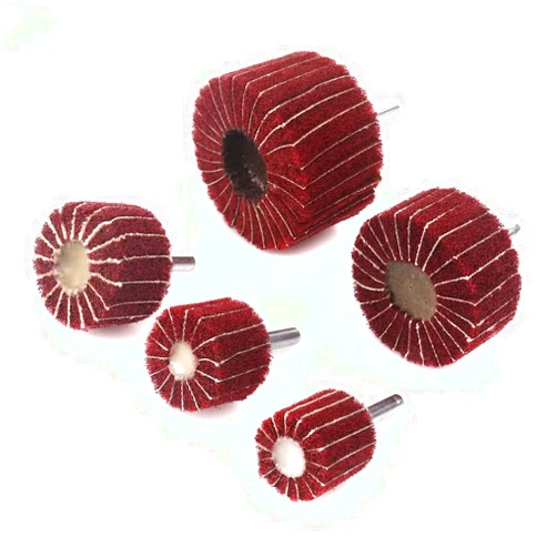 ATOPLEE 5pcs Mounted Interleaf Flap Wheels,240# Mounted Flap Wheels for Remove Rust and Weldding Burr Sanding and Finishing