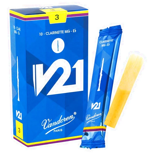 Vandoren V21 Eb Clarinet Reeds, Strength 3, Box of 10, CR813