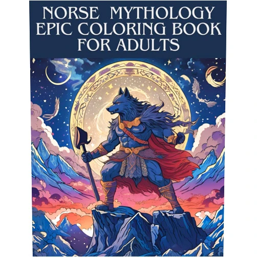 By Blue Angel (Author) Norse Mythology: Epic Coloring Book for Adults: Relax and find inspiration in Scandinavian style with 40 mystical designs to color