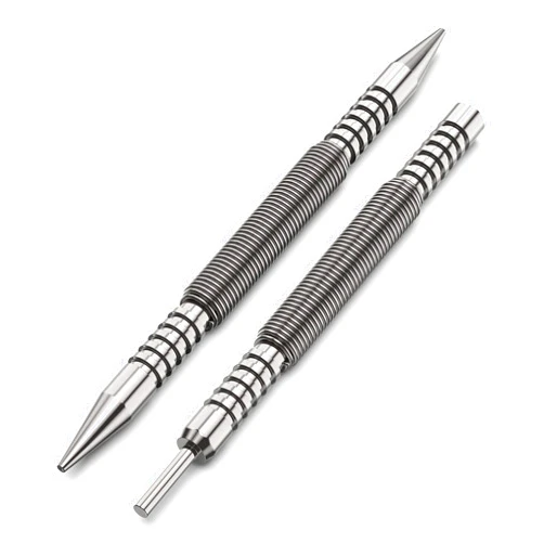 Glieskir Spring Loaded Nail Set Tools,2-PCS Dual Head Nail Setter and Hinge Pin Punch Set, Hammerless 1/16″& 3/32″Spring Nail Set, Super Strong Force Door Pin Removal Tool