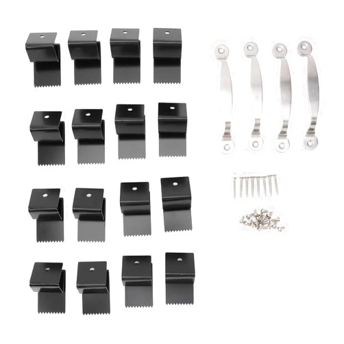 Jauarta Hurricane Window Board-Up Clips, Universal and Reusable Hurricane Storm Plywood Clips, Shutters Protector for Windows with Screws, 1/2