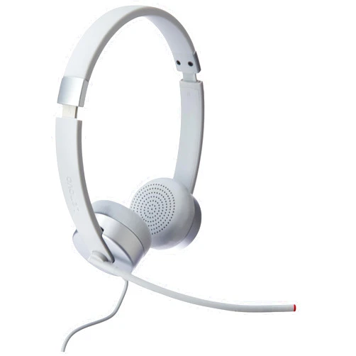 Lenovo 100 Stereo Analog Headset, 3.5mm, 180° Boom Microphone, Memory-Foam Earcups, GXD1B60597, Cloud Grey