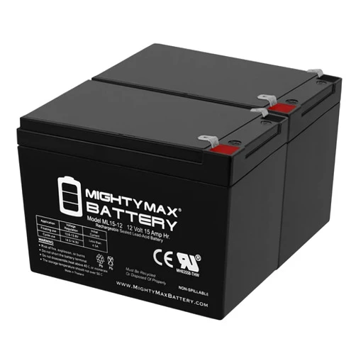 Mighty Max Battery 12V 15AH F2 Battery Replacement for UrbanMover Usufer UM70sx - 2 Pack