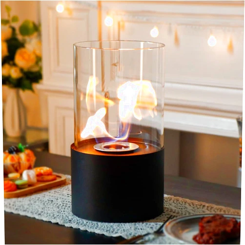 NEWIMAGE Tabletop Fire Bowl Pot|Indoor/Outdoor Portable Tabletop Fireplace–Clean-Burning Bio Ethanol Ventless Fireplace