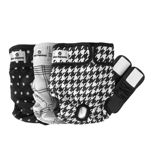 Pet Parents Premium Washable Dog Diapers & Extendrs, (3pack) of Female Dog Diapers, Color: Luxe, Size: Extra Large Dog Diapers