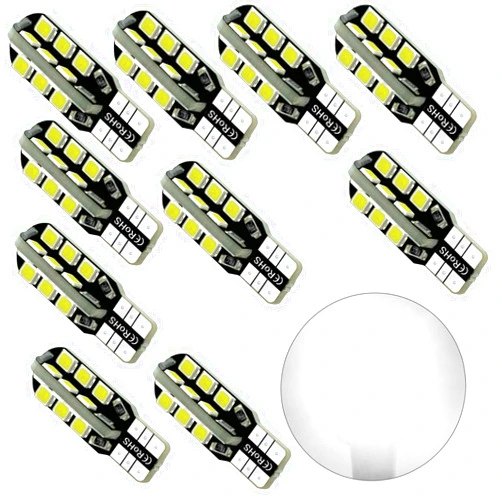 Debonauto-10 x T15 LED Light Bulb Super Bright 6000k 12v T10 921 168 194 Trailer,Boat,RV,Iandscaping & Camper Interior Wedge 24-SMD(Pure White)