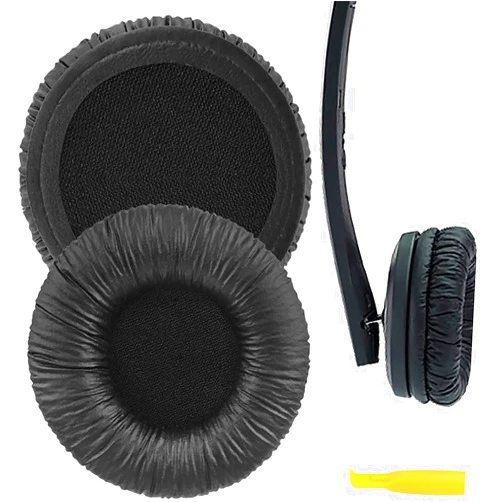 Geekria QuickFit Replacement Ear Pads for Sennheiser PX200, PX100, PX200-II, PX100-II, PXC300, PXC150, PXC250, PC130, PC131 Headphones Ear Cushions, Repair Parts (Black)