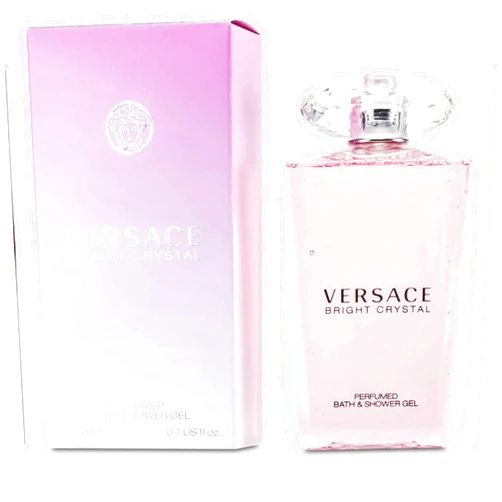 Versace Bright Crystal for Women Perfumed Bath & Shower Gel, 6.7 Ounce