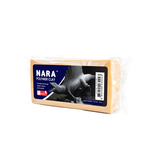 NARA Polymer Make and Bake Clay, 1 Color, 1 Block, 454g (1 lb.) (Egg Shell) - Perfect for Sculpting, Crafting and Jewelry Making