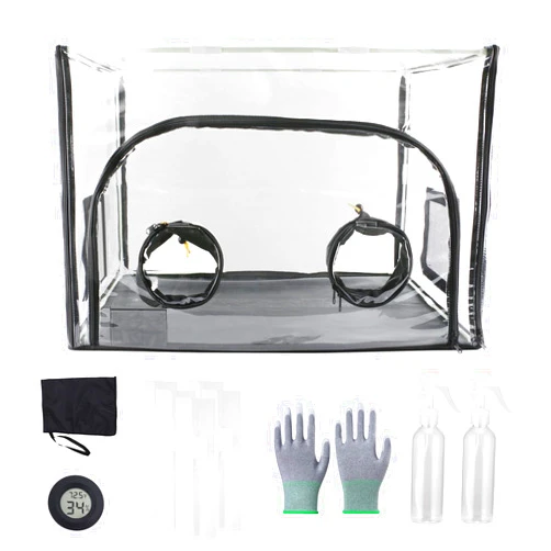 ACover Large Still Air Box Mushroom, Mushroom Grow Bag Kit Mycology Fume Hood Propagation Stations Grow Kit Monotub Kit Mushroom Planting Bag Tent for Spores Horticulture Supplies,31.5x 20.5x 20.5inch