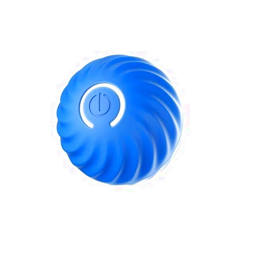 Generic Dog Interactive Toy Ball, for Puppy, small, Medium dogs, pets/cats. Automatic Activation, Stimulating, Entertaining, to Combat Boredom. Rolling moving squeaky Ball with lights(2inches, Blue)