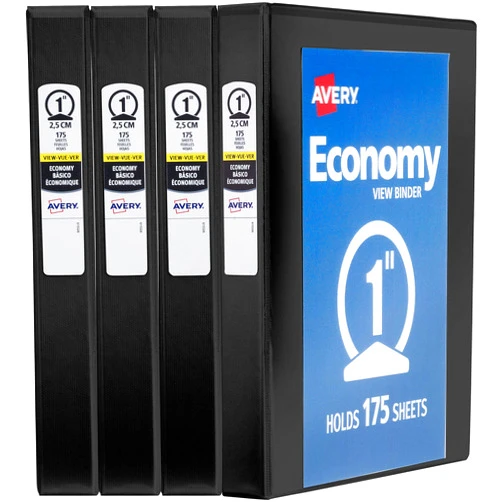 Avery Economy View 3 Ring Binders, Homeschool Supplies, Home Organization, 1